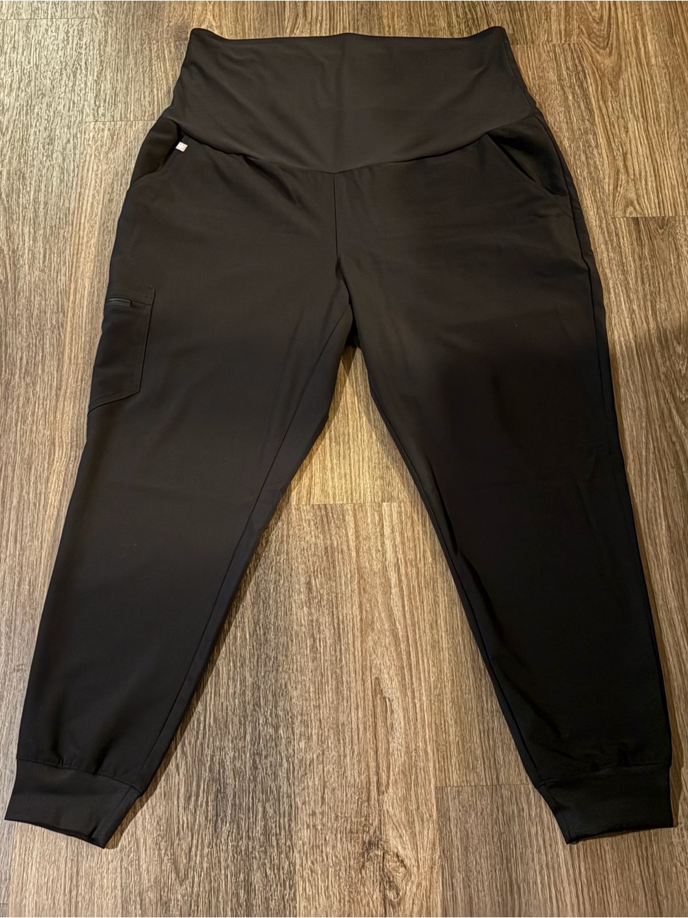 FIGS SCRUB Zamora Maternity Jogger Scrub Pants Black Size XL Regular